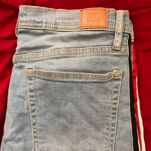 BDG mens skinny jeans side stripe